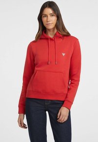 Guess Jeans REG MINI TRIANG  - Felpa con cappuccio - rot