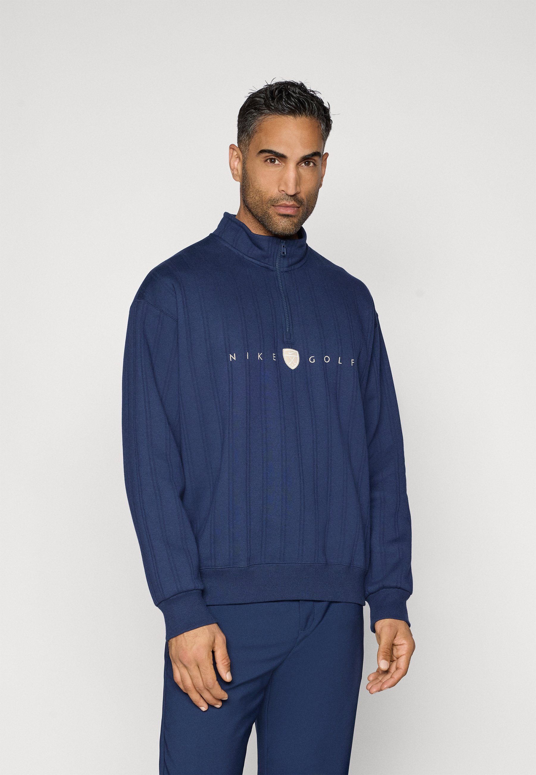 Nike Golf ZIP - Sweatshirt - college navy/limestone/dark blue