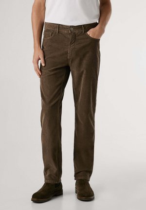 FIVE POCKETS - Pantalon classique - dark brown