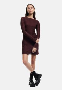 Koton MINI DRESS, - Vapaa-ajan mekko - bordeaux
