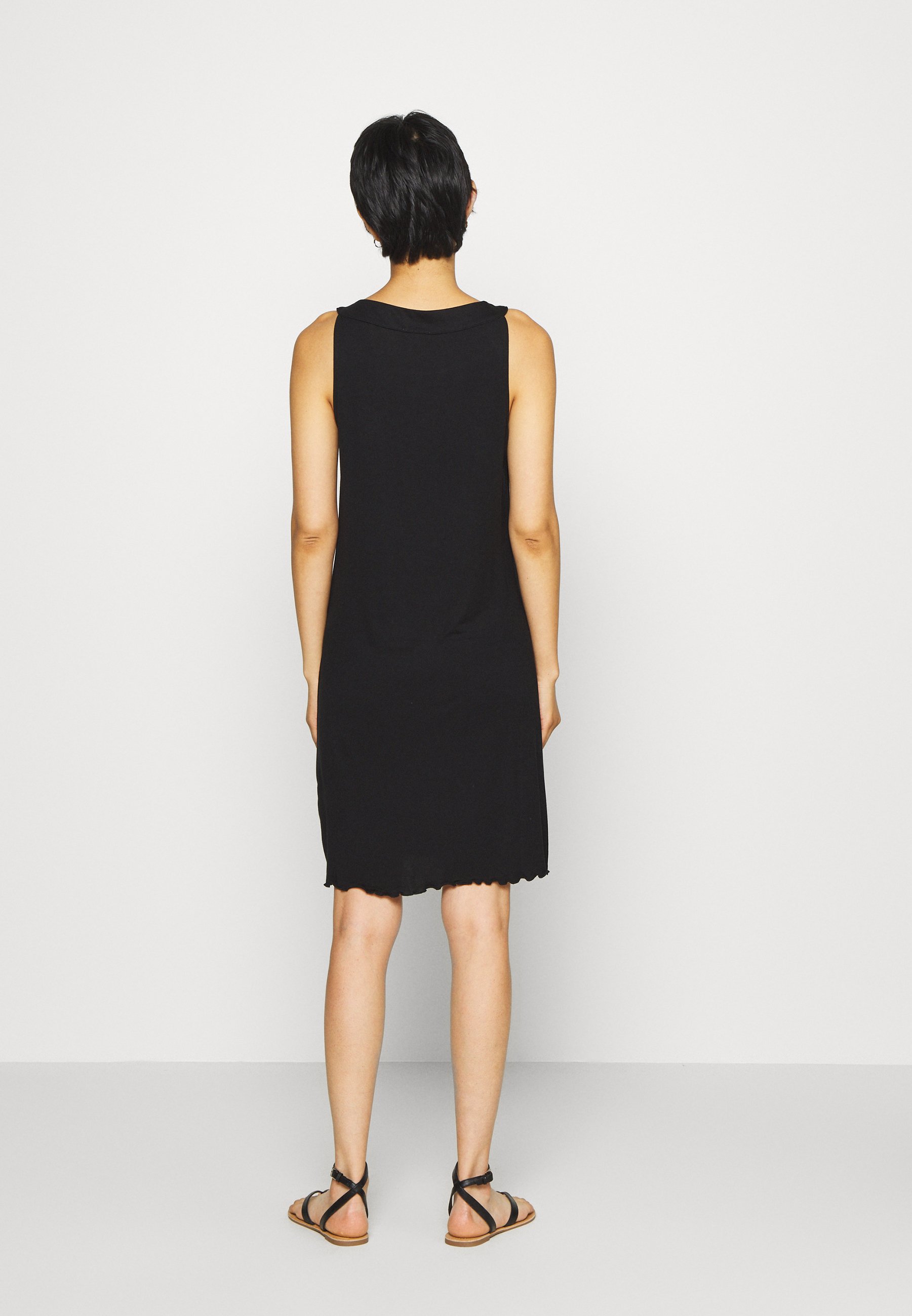 Tom Tailor Dress American Neck Jerseykleid Deep Black Schwarz Zalando De