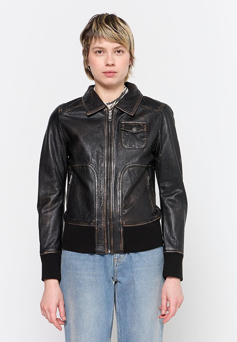 Oakwood Leren jas antraciet