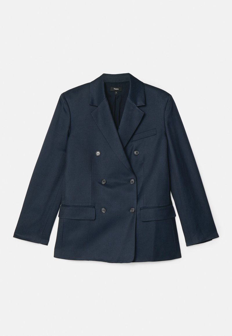 Theory Halflange jas donkerblauw