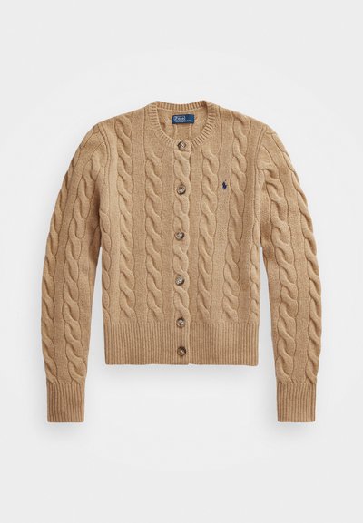 Polo Ralph Lauren CABLE KNIT WOOL CASHMERE CARDIGAN - Ζακέτα - collection camel melange