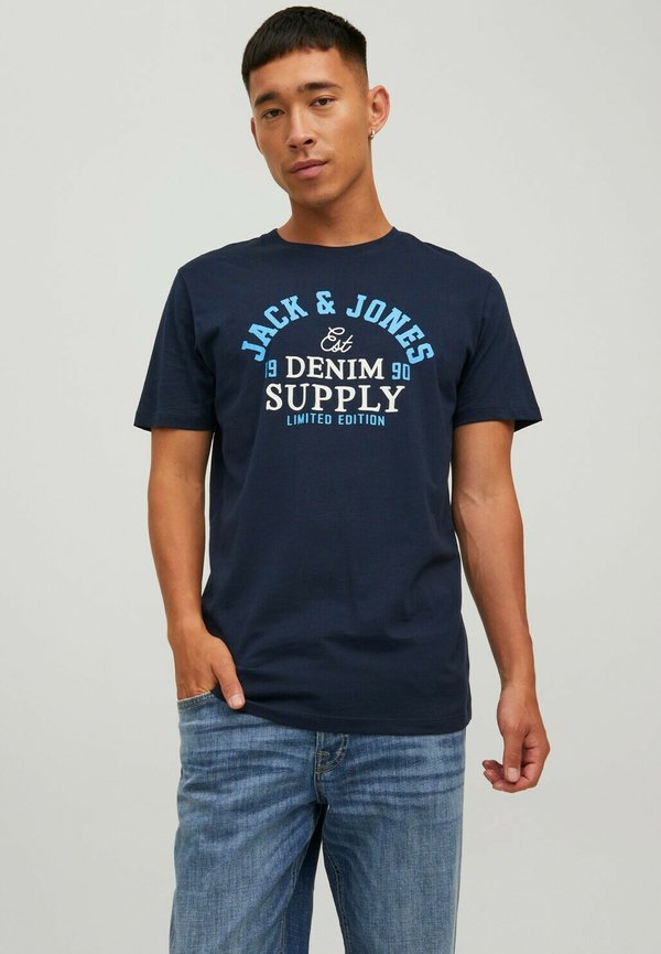 LOGO 2-ER STÜCK PACK RUNDHALS KURZARM SET - T-Shirt print - schwarz blau