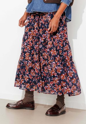 Jupe trapèze - imprimé marine