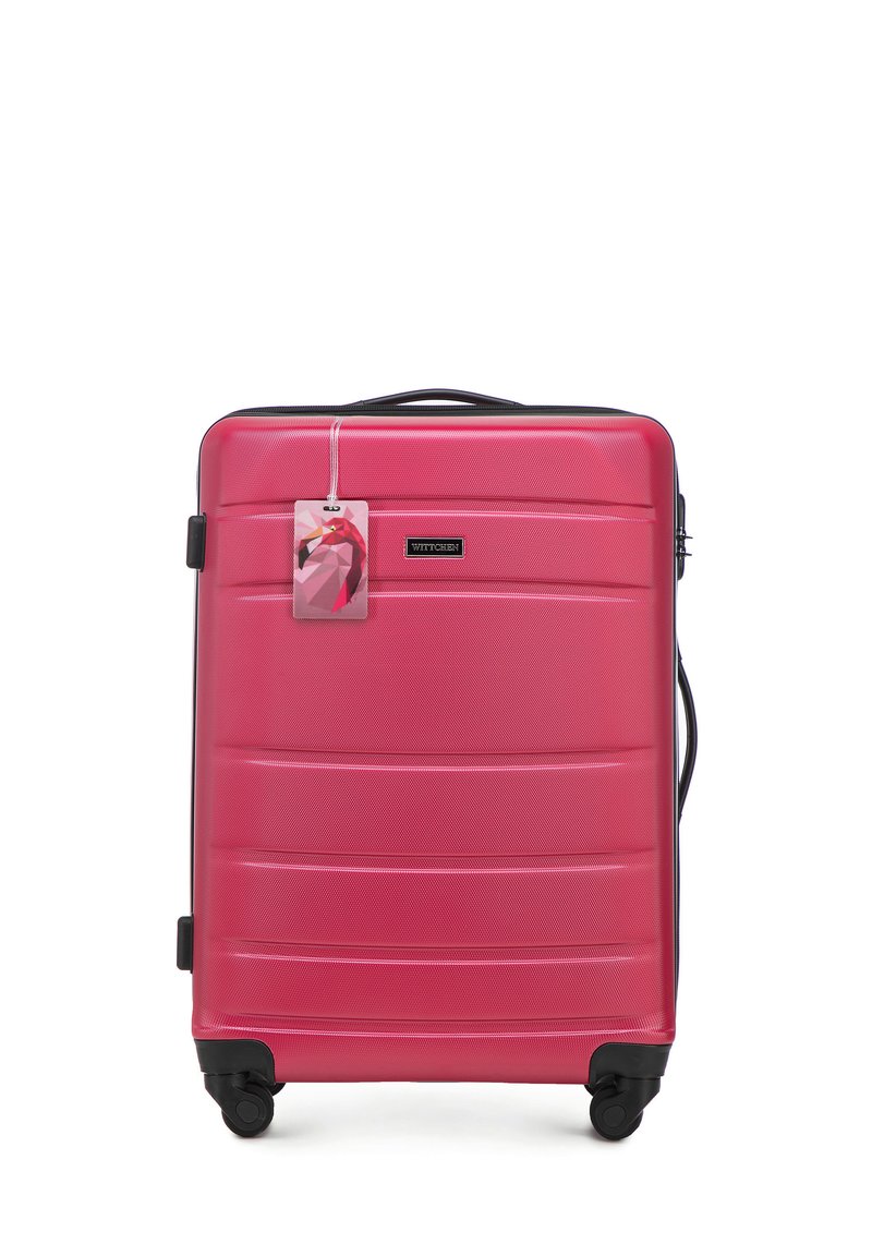 WITTCHEN MEDIUM SUITCASE WITH LUGGAGE TAG FROM ABS - Wheeled suitcase - pink