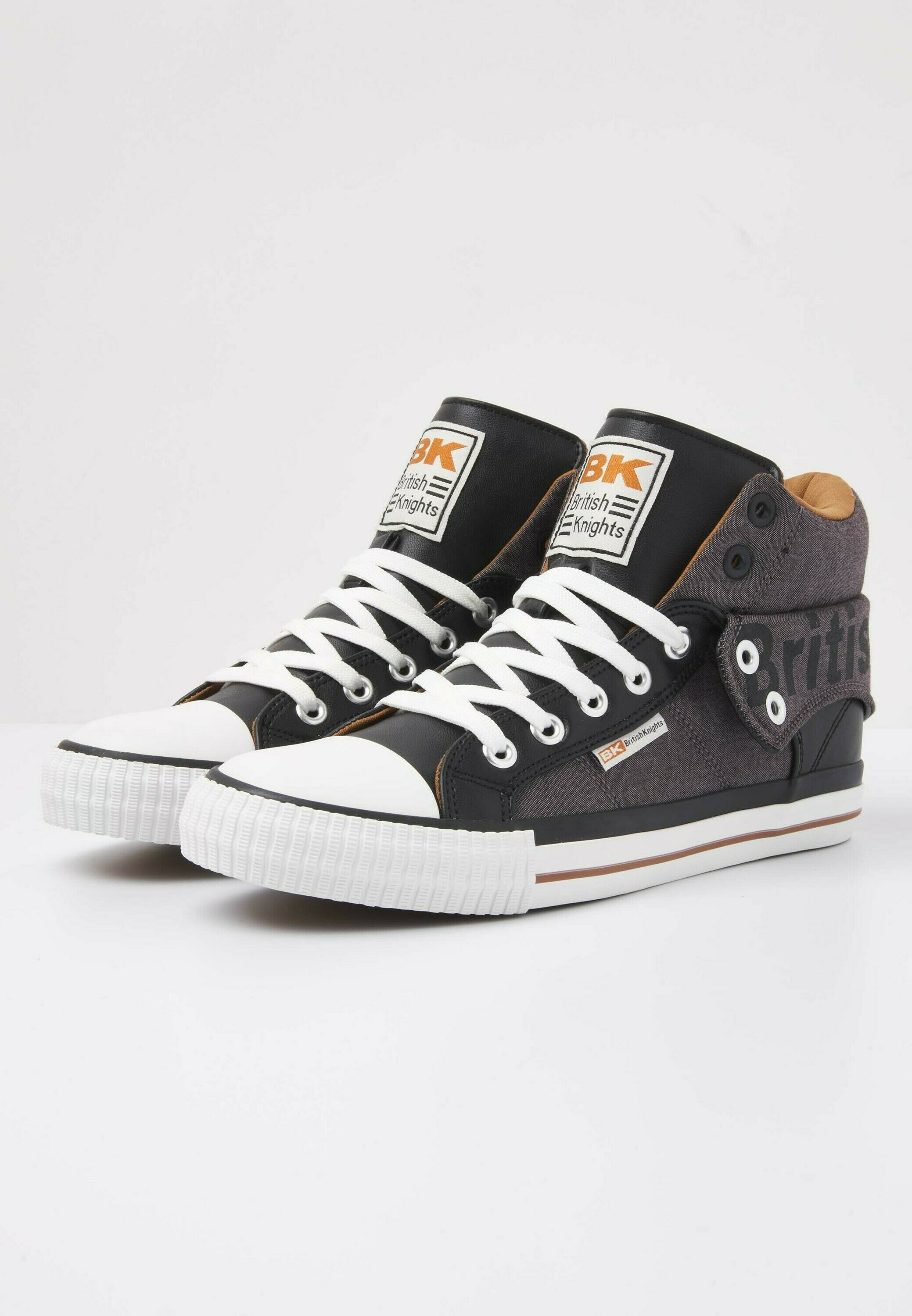 British Knights ROCO - Sneakers hoog - black cognac/zwart - Zalando.nl