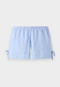 Linen-Blend Side Bow Soft Shorts - Shorts - bel air blue/white