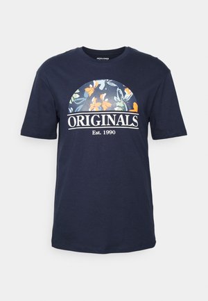 JORFLOWER BRANDING TEE - T-shirt con stampa - navy blazer