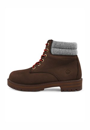 LEATHER MERINO BOOT - Boots à talons - dunkelbraun