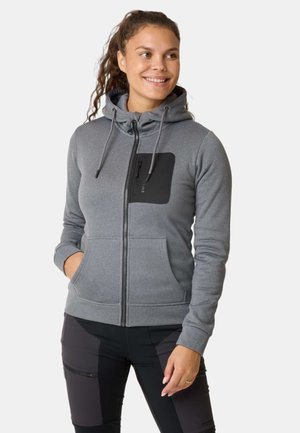 Sweater met rits - charcoal melange