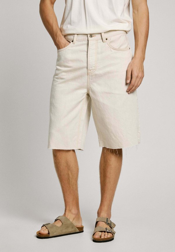 Jeans Shorts - 9oz ecru linen denim