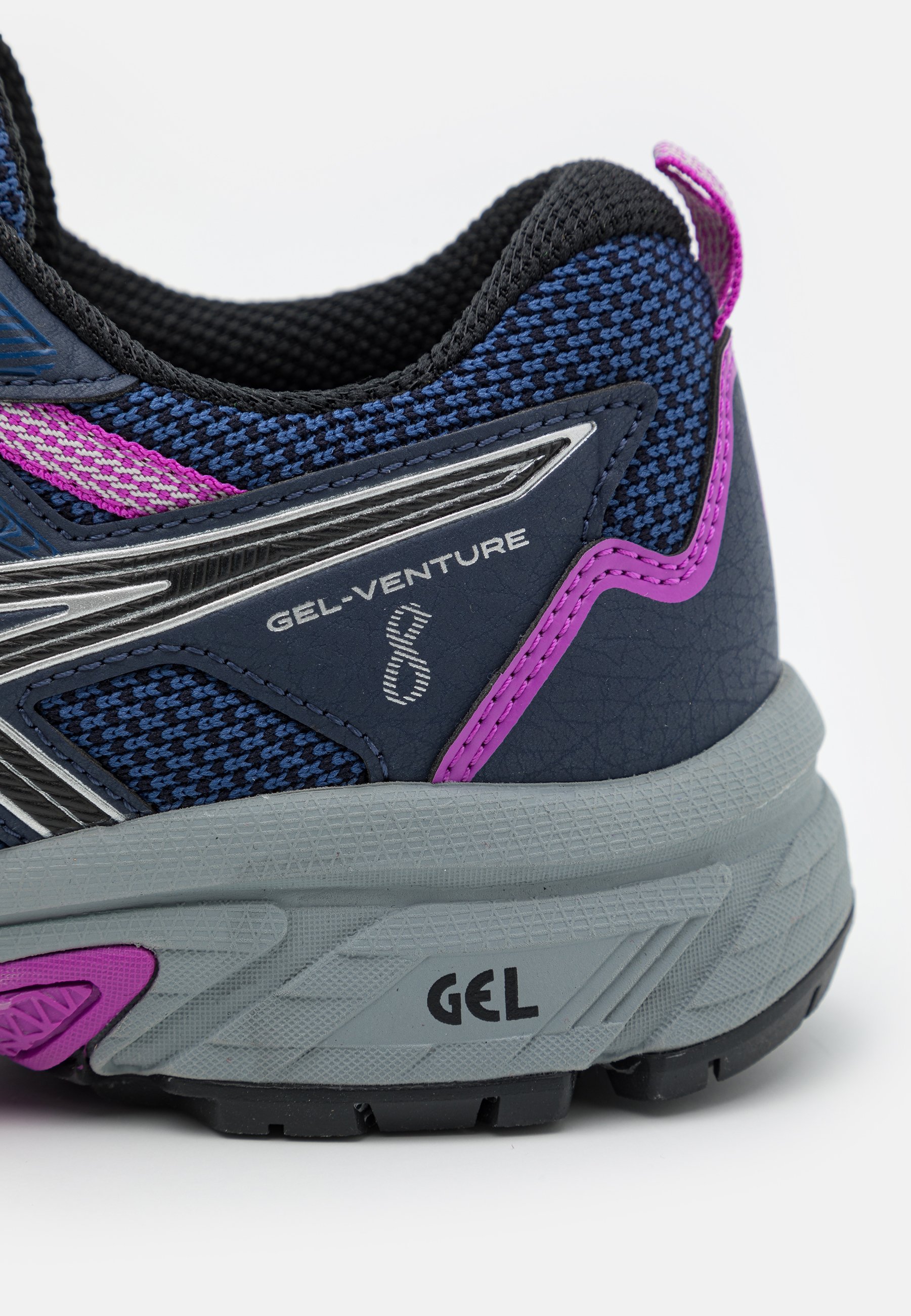 ASICS GEL VENTURE 8 - Trail hardloopschoenen - midnight/pure  silver/donkerblauw - Zalando.nl