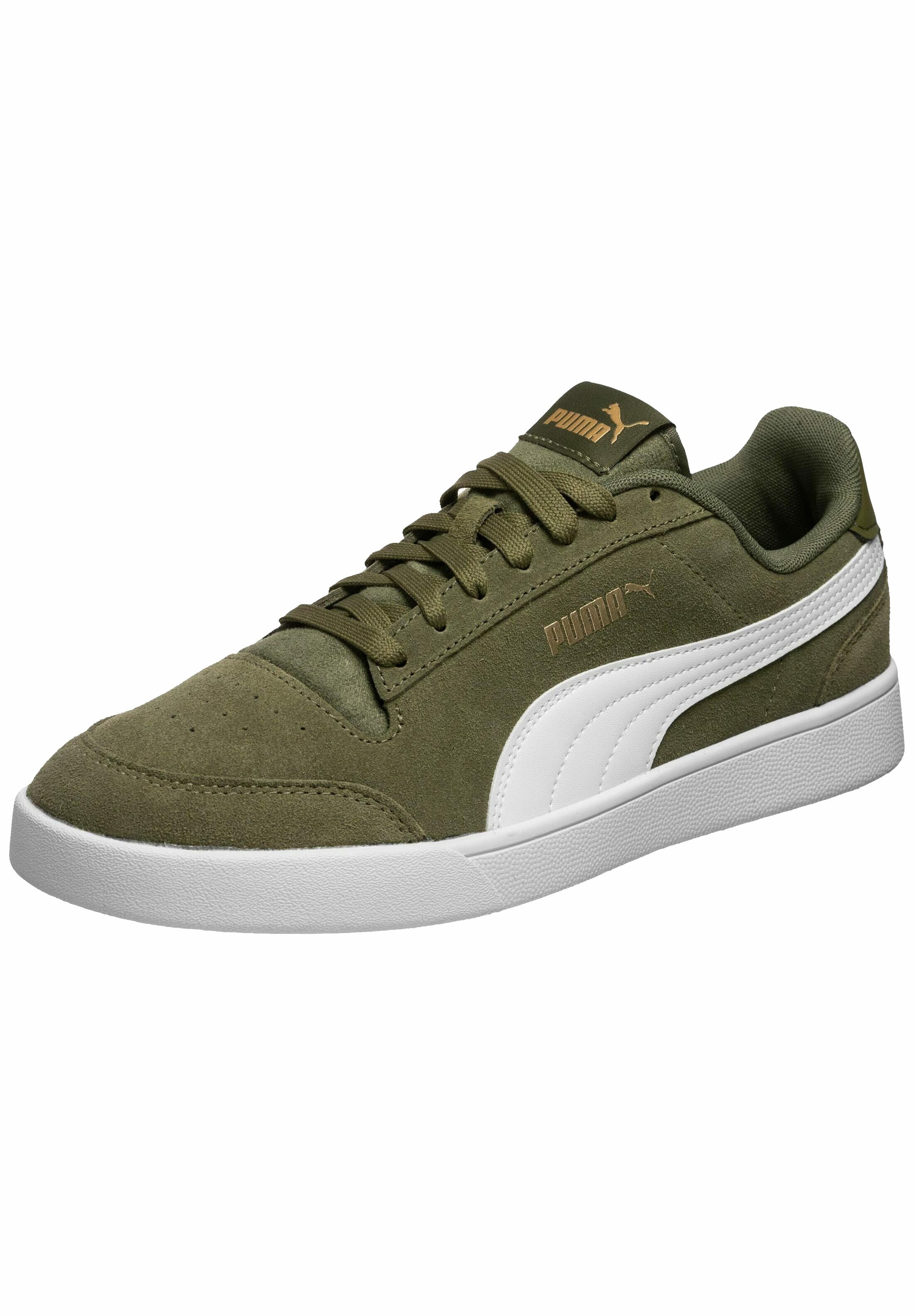 olive green puma trainers