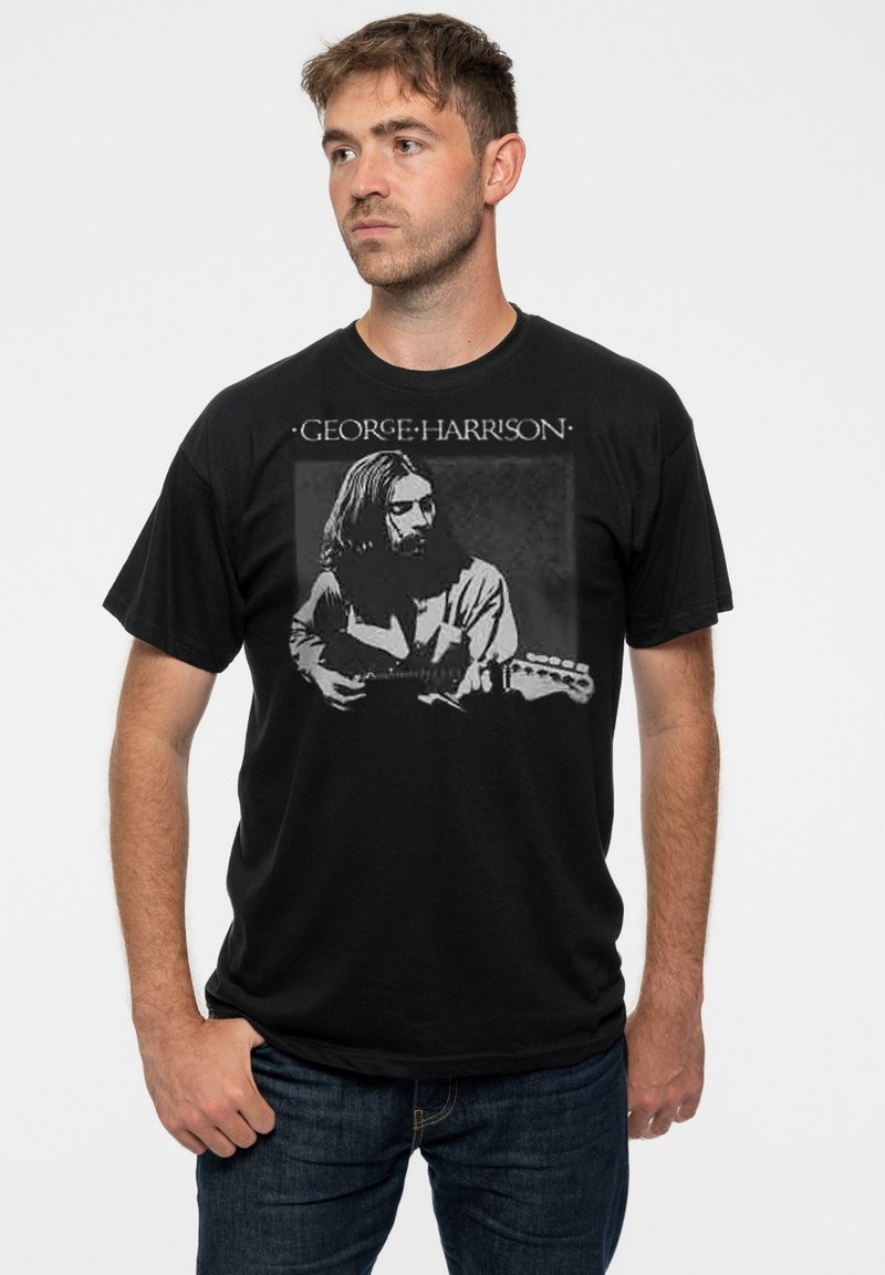 Paradiso Clothing GEORGE HARRISON LIVE PORTRAIT UNISEX - Print T-shirt - black
