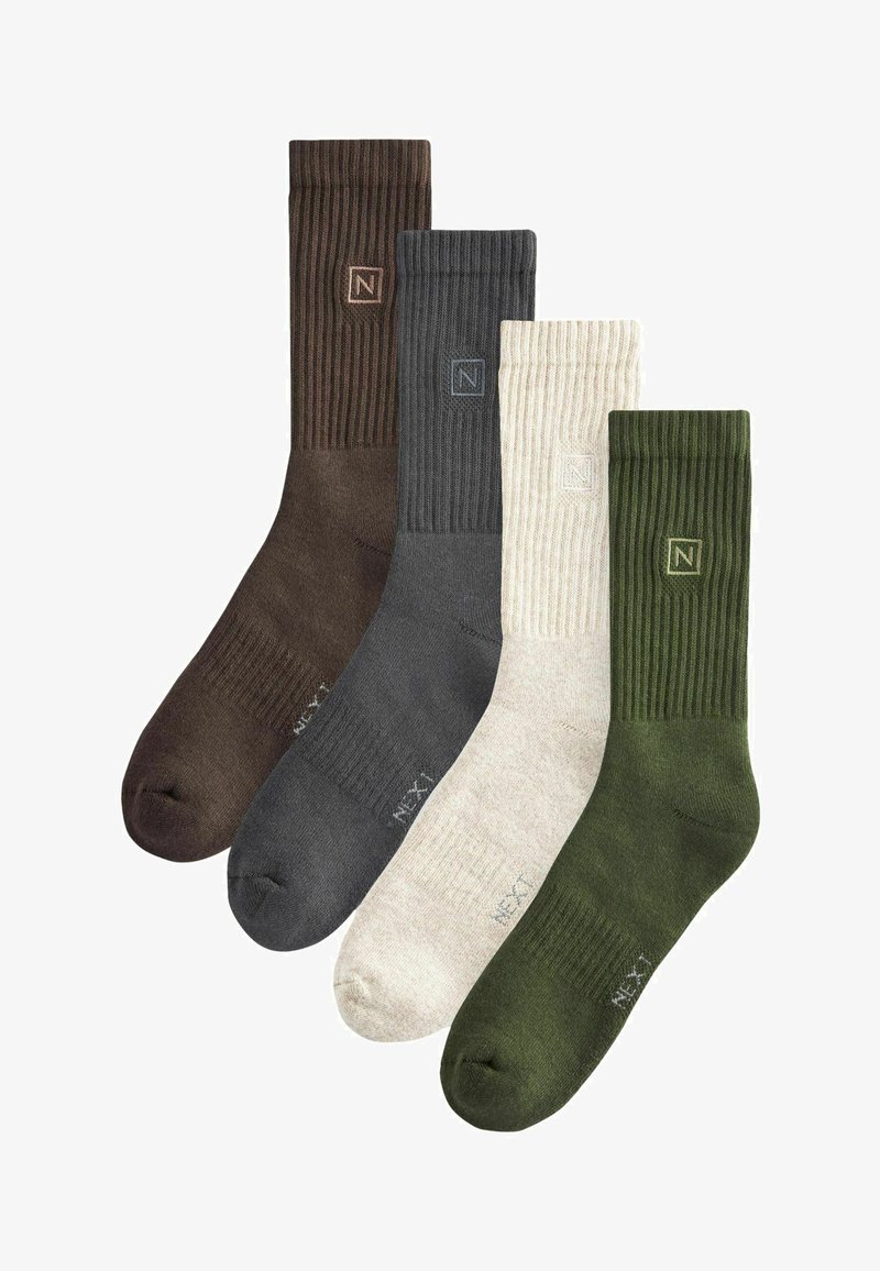 Next 4 PACK - Zoknik - khaki green black