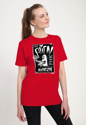 MATT KEELING ALIEN INVASION - T-shirt imprimé - red