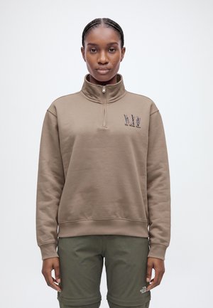 The North Face, SKI EMBRO RELAXED 1/4 ZIP GRAPHIC - Суитшърт - garnet