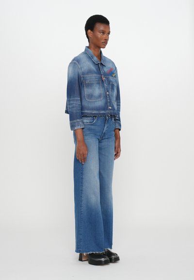 Dsquared2 MEDIUM WASH MAXI JACKET - Džinsinis švarkelis - navy blue