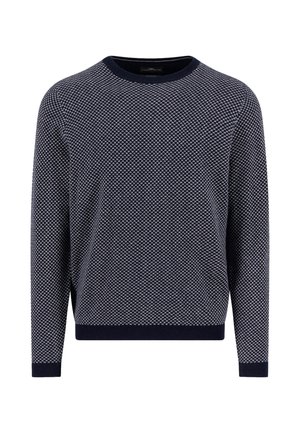 Striktrøje - dunkelblau