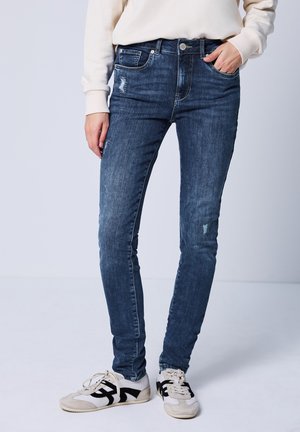 MIT DESTROYED DETAILS - Vaqueros slim fit - blau