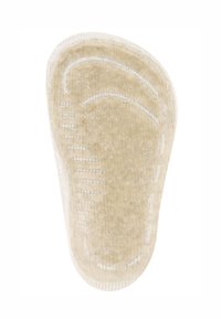 Beżowa wkładka w miękkim materiale z teksturowaną powierzchnią, charakteryzująca się subtelnymi liniami i konturami dla komfortu i wsparcia. Krzywizna.