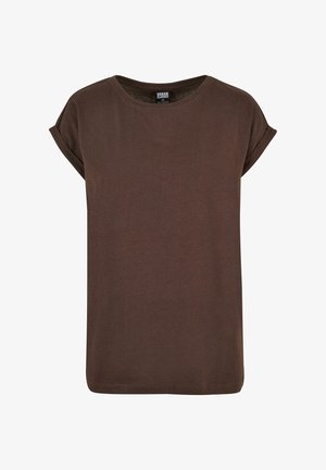 Urban Classics EXTENDED SHOULDER - Lihtne T-särk - brown