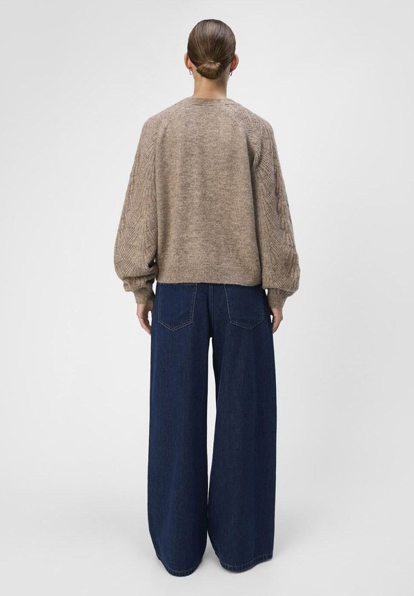 OBJFLORA CARDIGAN - Cardigan - desert taupe4