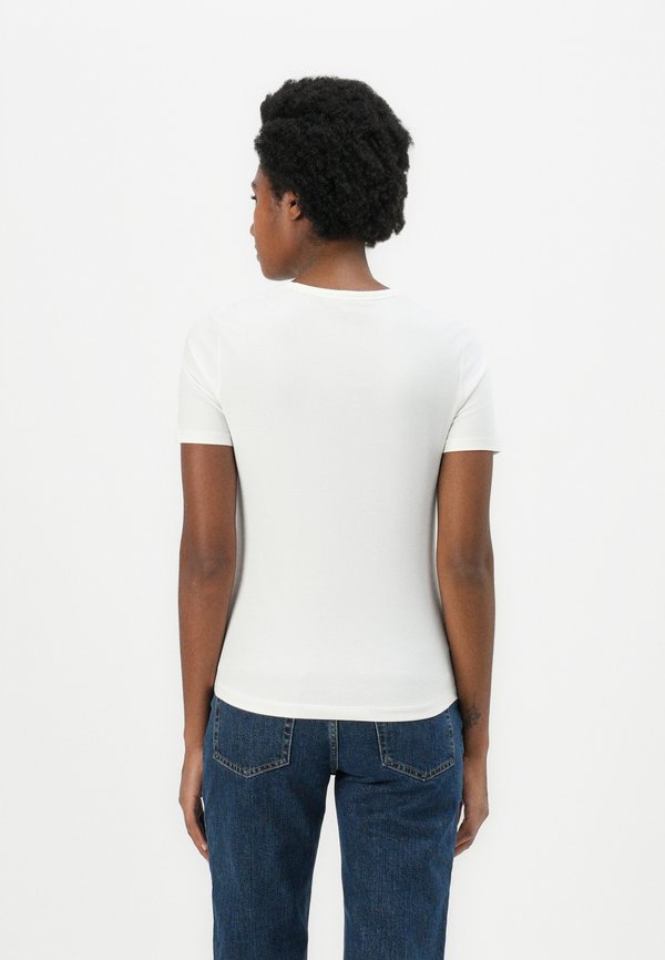 STAMP LOGO SLIM TEE - Print T-shirt - ecru3