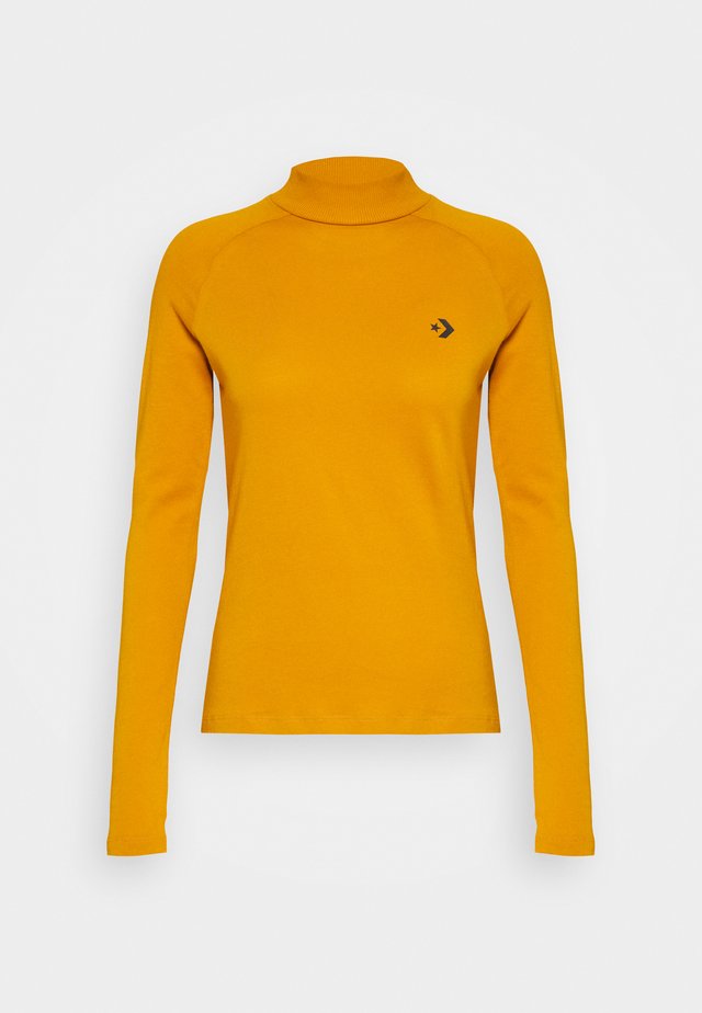 MOCK NECK LONG SLEEVE - Long sleeved top - saffron yellow