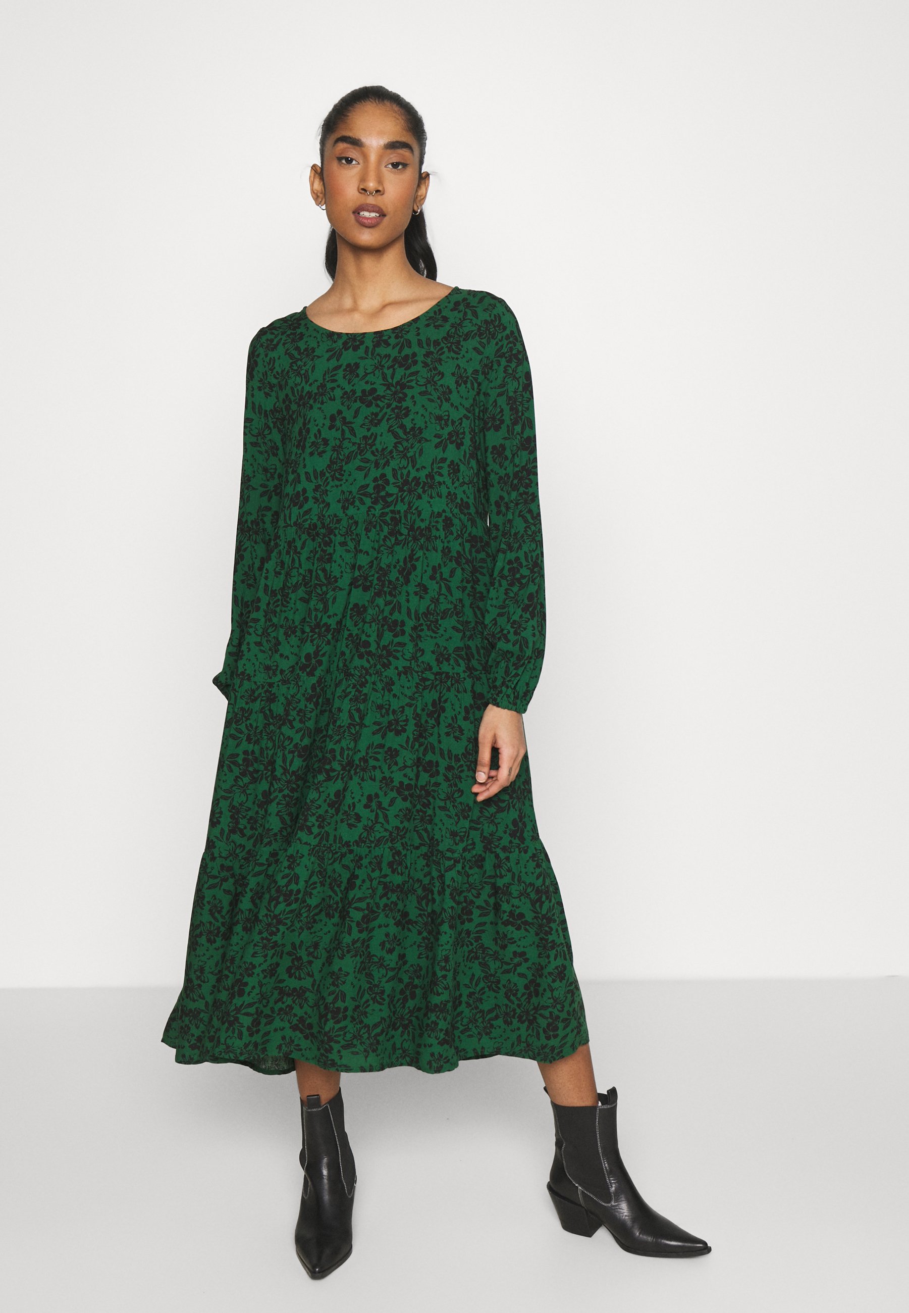 green ladies day dress