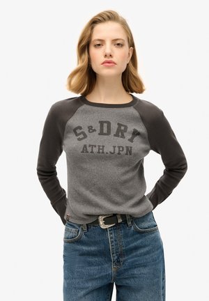 Superdry & Co ATHLETIC - Longsleeve - slate grey marl  bison black