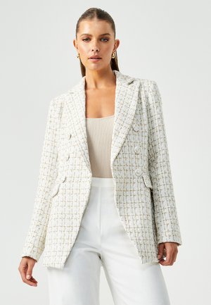 BONNIE - Pitkä takki - white/gold tweed