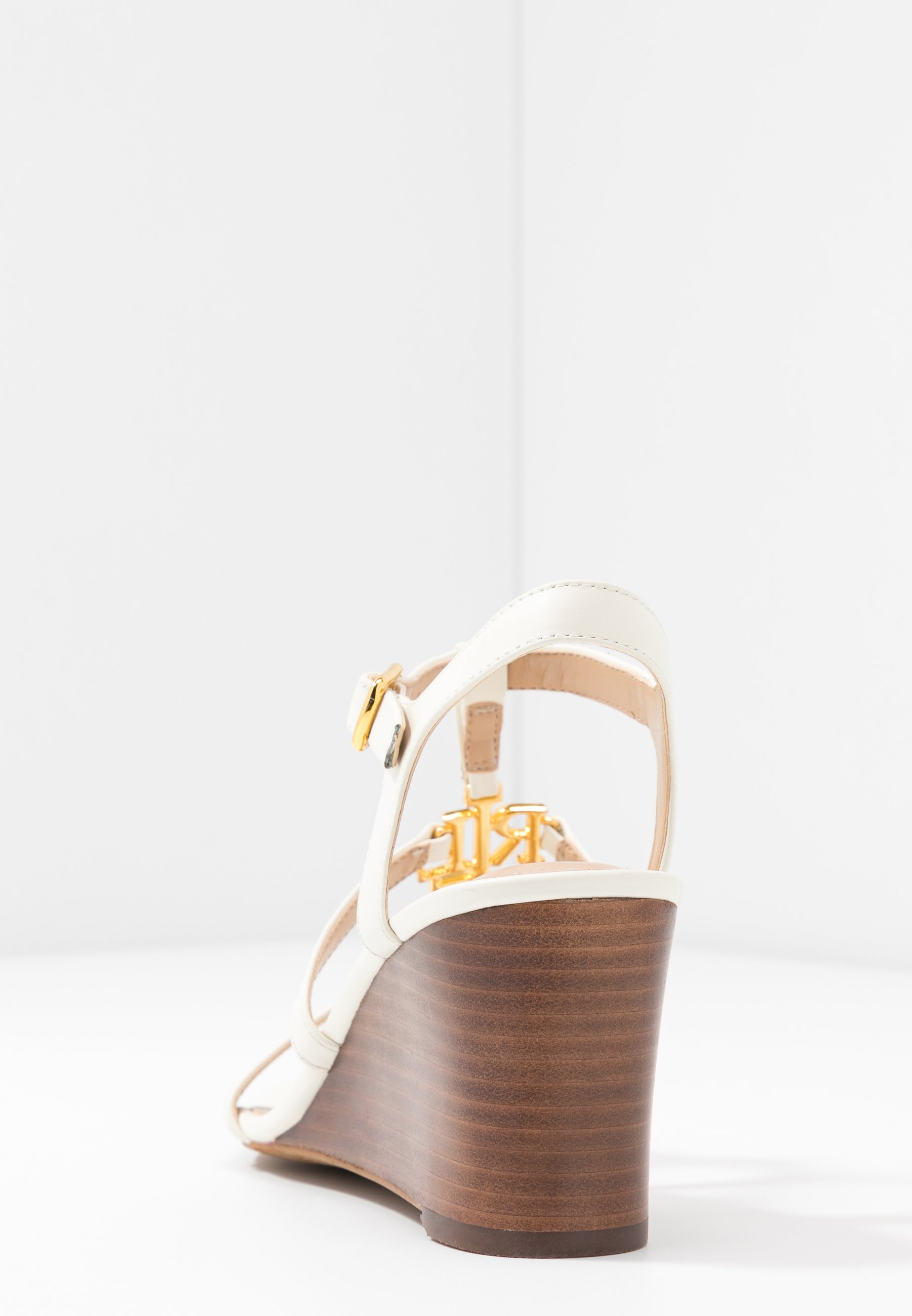 Lauren Ralph Lauren CHARLTON CASUAL WEDGE - Sandalen met sleehak -  vanilla/crème - Zalando.nl