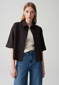 OPUS LOOSE FIT 3/4 SLEEVE - Hemdbluse - midnight brown