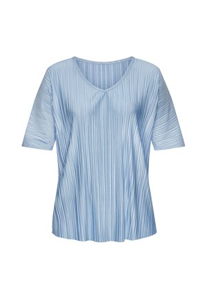 LASCANA, PLISSEESHIRT - T-Shirt basic - hellblau