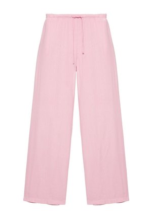 PULL&BEAR, FLOWING TROUSERS WITH AN ELASTICATED WAISTBAND - Pantalon classique - pink