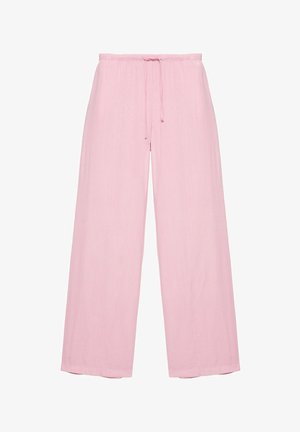 PULL&BEAR, FLOWING TROUSERS WITH AN ELASTICATED WAISTBAND - Broek - pink