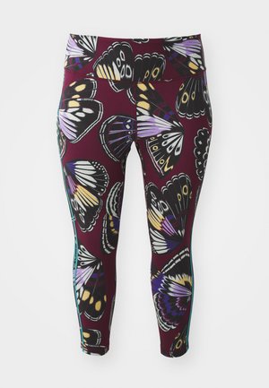 adidas Performance FARM - Leggings - black/amazon red/energy ink