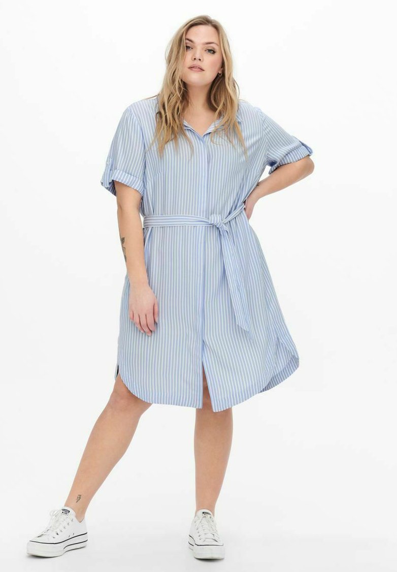 Damen Freizeitkleider | ONLY Carmakoma Blusenkleid colony blue/hellblau - BP35012 Damen Freizeitkleider | ONLY Carmakoma Blusenkleid colony blue/hellblau - BP35012
