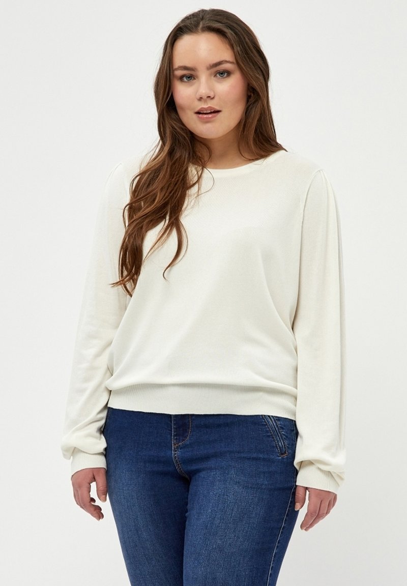 Damen Strickjacken | PEPPERCORN TANA PUFF LONGSLEEVE CURVE Strickpullover cloud dancer/offwhite - VW61799 Damen Strickjacken | PEPPERCORN TANA PUFF LONGSLEEVE CURVE Strickpullover cloud dancer/offwhite - VW61799