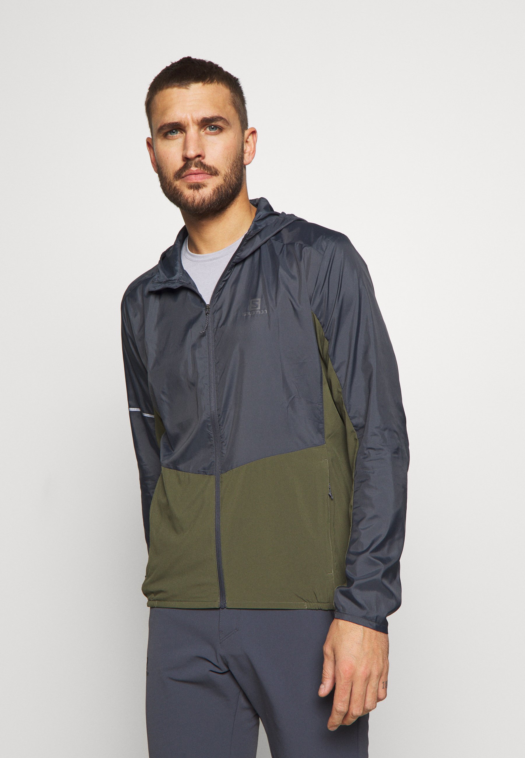 Salomon AGILE HOODIE Outdoorjakke olive nightebony Salomon AGILE HOODIE - Outdoorjakke - black