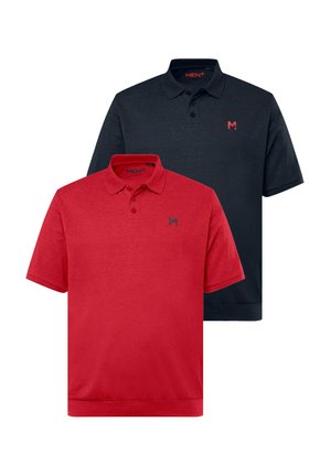 2ER-PACK BAUCHFIT HALBARM - Poloshirt - red