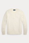 THE ICONIC CABLE-KNIT CASHMERE SWEATER UNISEX - Stickad tröja - cream
