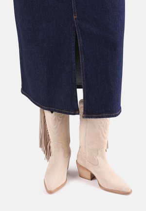 JUKESON - Bottes de cowboy / motard - oatmilk