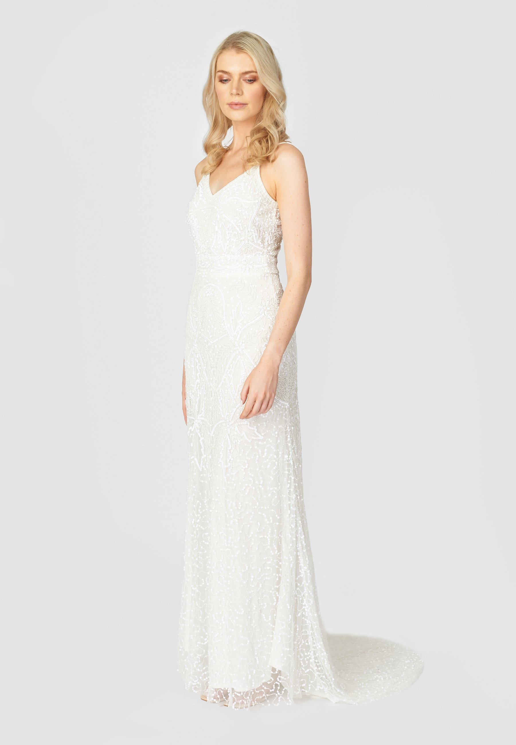 beauut bridal embellished maxi dress in ivory BEAUUT EMBELLISHED SEQUINS - Occasion wear - ivory/white