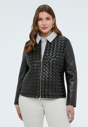BIKER - Imiteret læderjakke - nero