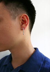 CHUNKY REMNANTS EARRING UNISEX - Brinco individual - silver-coloured