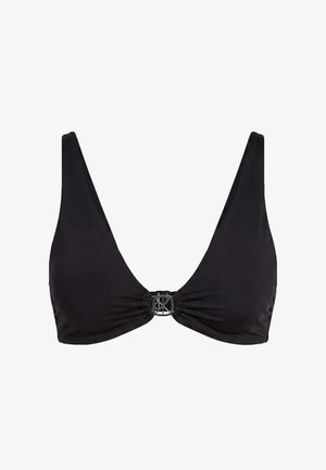 Calvin Klein Swimwear, BRALETTE BIKINI TOP - EMBLEM - Горнище на бански - black